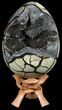 Septarian Dragon Egg Geode With Removable Section #57440-1